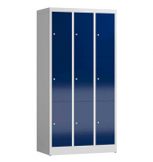 Schließfachschrank ClassiX enzianblau, lichtgrau X-520331, 9 Schließfächer 87,0 x 50,0 x 180,0 cm