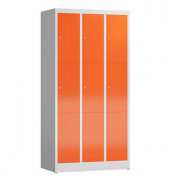 Schließfachschrank ClassiX feuerrot, lichtgrau X-520334, 9 Schließfächer 87,0 x 50,0 x 180,0 cm