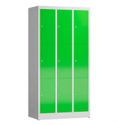 Schließfachschrank ClassiX gelbgrün, lichtgrau X-520335, 9 Schließfächer 87,0 x 50,0 x 180,0 cm