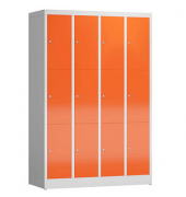 Schließfachschrank ClassiX feuerrot, lichtgrau X-520344, 12 Schließfächer 118,5 x 50,0 x 180,0 cm