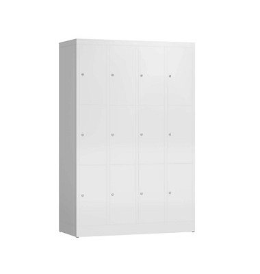 Schließfachschrank ClassiX signalweiß X-520347, 12 Schließfächer 118,5 x 50,0 x 180,0 cm