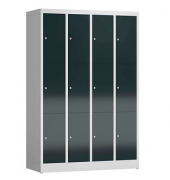 Schließfachschrank ClassiX anthrazit, lichtgrau X-520348, 12 Schließfächer 118,5 x 50,0 x 180,0 cm