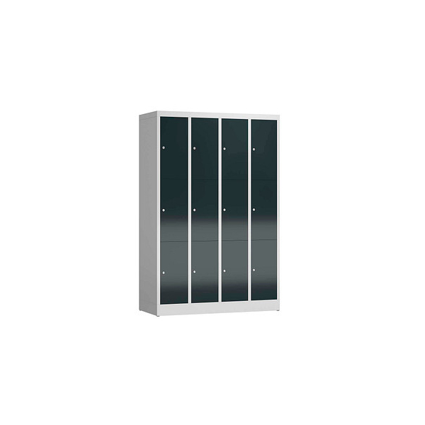 4061815856905 - Schließfachschrank ClassiX anthrazit lichtgrau X-520348 12 Schließfächer 1185 x 500 x 1800 cm 4061815856905 LÜLLMANN 4061815856905 - Schließfachschrank ClassiX anthrazit lichtgrau X-520348 12 Schließfächer 1185 x 500 x 1800 cm 4061815856905 LÜLLMANN