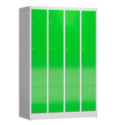 Schließfachschrank ClassiX gelbgrün, lichtgrau X-520445, 16 Schließfächer 118,5 x 50,0 x 180,0 cm