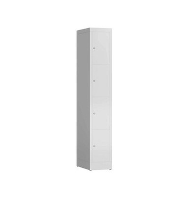 Schließfachschrank ClassiX lichtgrau X-520410, 4 Schließfächer 31,0 x 50,0 x 180,0 cm