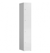 Schließfachschrank ClassiX signalweiß X-520417, 4 Schließfächer 31,0 x 50,0 x 180,0 cm