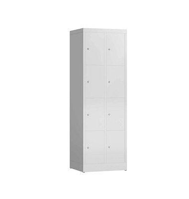 Schließfachschrank ClassiX lichtgrau X-520420, 8 Schließfächer 59,0 x 50,0 x 180,0 cm