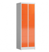 Schließfachschrank ClassiX feuerrot, lichtgrau X-520424, 8 Schließfächer 59,0 x 50,0 x 180,0 cm