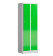 Schließfachschrank ClassiX gelbgrün, lichtgrau X-520425, 8 Schließfächer 59,0 x 50,0 x 180,0 cm