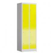 Schließfachschrank ClassiX lichtgrau, zinkgelb X-520426, 8 Schließfächer 59,0 x 50,0 x 180,0 cm