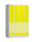 Schließfachschrank ClassiX lichtgrau, zinkgelb X-520446, 16 Schließfächer 118,5 x 50,0 x 180,0 cm