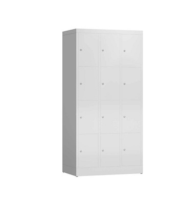 Schließfachschrank ClassiX lichtgrau X-520430, 12 Schließfächer 87,0 x 50,0 x 180,0 cm