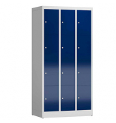 Schließfachschrank ClassiX enzianblau, lichtgrau X-520431, 12 Schließfächer 87,0 x 50,0 x 180,0 cm