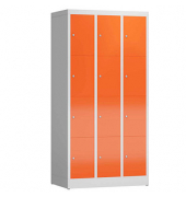 Schließfachschrank ClassiX feuerrot, lichtgrau X-520434, 12 Schließfächer 87,0 x 50,0 x 180,0 cm