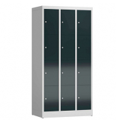 Schließfachschrank ClassiX anthrazit, lichtgrau X-520438, 12 Schließfächer 87,0 x 50,0 x 180,0 cm