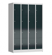 Schließfachschrank ClassiX anthrazit, lichtgrau X-520448, 16 Schließfächer 118,5 x 50,0 x 180,0 cm