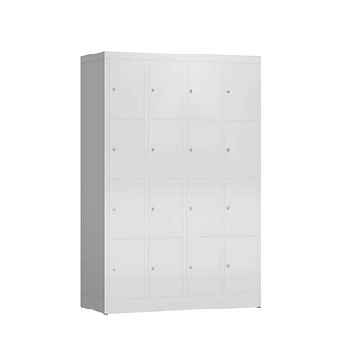 Schließfachschrank ClassiX lichtgrau X-520440, 16 Schließfächer 118,5 x 50,0 x 180,0 cm