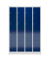 Schließfachschrank ClassiX enzianblau, lichtgrau X-520441, 16 Schließfächer 118,5 x 50,0 x 180,0 cm