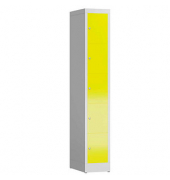 Schließfachschrank ClassiX lichtgrau, zinkgelb X-520516, 5 Schließfächer 31,0 x 50,0 x 180,0 cm