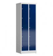 Schließfachschrank ClassiX enzianblau, lichtgrau X-520521, 10 Schließfächer 59,0 x 50,0 x 180,0 cm
