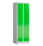 Schließfachschrank ClassiX gelbgrün, lichtgrau X-520525, 10 Schließfächer 59,0 x 50,0 x 180,0 cm