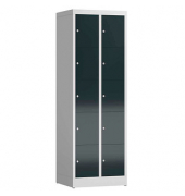 Schließfachschrank ClassiX anthrazit, lichtgrau X-520528, 10 Schließfächer 59,0 x 50,0 x 180,0 cm