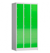 Schließfachschrank ClassiX gelbgrün, lichtgrau X-520535, 15 Schließfächer 87,0 x 50,0 x 180,0 cm