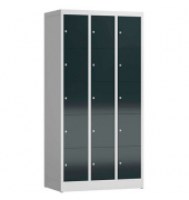 Schließfachschrank ClassiX anthrazit, lichtgrau X-520538, 15 Schließfächer 87,0 x 50,0 x 180,0 cm