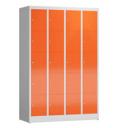 Schließfachschrank ClassiX feuerrot, lichtgrau X-520544, 20 Schließfächer 118,5 x 50,0 x 180,0 cm
