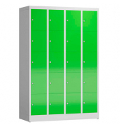 Schließfachschrank ClassiX gelbgrün, lichtgrau X-520545, 20 Schließfächer 118,5 x 50,0 x 180,0 cm