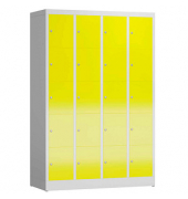 Schließfachschrank ClassiX lichtgrau, zinkgelb X-520546, 20 Schließfächer 118,5 x 50,0 x 180,0 cm