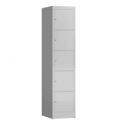 Schließfachschrank ClassiX lichtgrau X-523510, 5 Schließfächer 41,5 x 50,0 x 180,0 cm