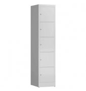 Schließfachschrank ClassiX signalweiß X-523517, 5 Schließfächer 41,5 x 50,0 x 180,0 cm