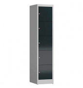 Schließfachschrank ClassiX anthrazit, lichtgrau X-523518, 5 Schließfächer 41,5 x 50,0 x 180,0 cm