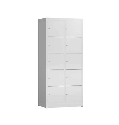 Schließfachschrank ClassiX lichtgrau X-523520, 10 Schließfächer 80,0 x 50,0 x 180,0 cm