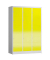Schließfachschrank ClassiX lichtgrau, zinkgelb X-523536, 15 Schließfächer 118,5 x 50,0 x 180,0 cm