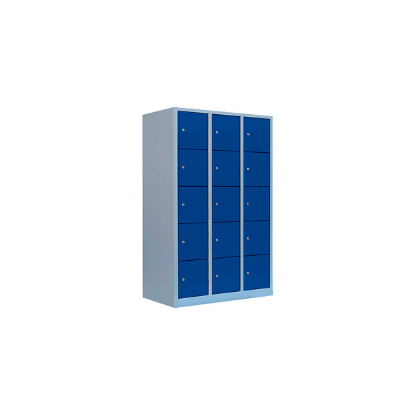 4061815999565 - Schließfachschrank enzianblau lichtgrau 523931 15 Schließfächer 1185 x 500 x 1900 cm 4061815999565 LÜLLMANN 4061815999565 - Schließfachschrank enzianblau lichtgrau 523931 15 Schließfächer 1185 x 500 x 1900 cm 4061815999565 LÜLLMANN
