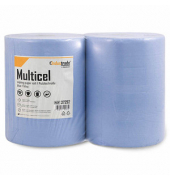 2 Industrade Putztuchrollen Multicel 2-lagig blau, 1.000 Blätter