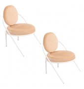 2 PAPERFLOW Sessel SATURNE elfenbein weiß Stoff