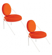 2 PAPERFLOW Sessel SATURNE rost weiß Stoff