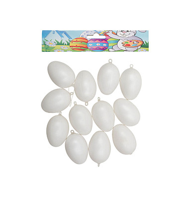 Plastik-Figur weiß Eier Ø 6,0 cm Plastik-Figur weiß Eier Ø 6,0 cm