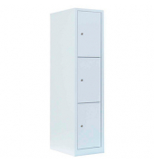 Schließfachschrank signalweiß 523317, 3 Schließfächer 41,5 x 50,0 x 180,0 cm