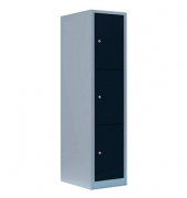 Schließfachschrank anthrazit, lichtgrau 523318, 3 Schließfächer 41,5 x 50,0 x 180,0 cm