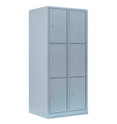 Schließfachschrank lichtgrau 523320, 6 Schließfächer 80,0 x 50,0 x 180,0 cm
