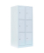 Schließfachschrank signalweiß 523327, 6 Schließfächer 80,0 x 50,0 x 180,0 cm
