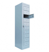 Schließfachschrank lichtgrau 526100, 10 Schließfächer 40,0 x 50,0 x 180,0 cm