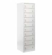 Schließfachschrank lichtgrau 526430, 10 Schließfächer 50,0 x 50,0 x 180,0 cm