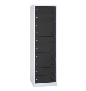 Schließfachschrank anthrazit, lichtgrau 526438, 10 Schließfächer 50,0 x 50,0 x 180,0 cm