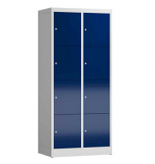 Schließfachschrank ClassiX enzianblau, lichtgrau X-523421, 8 Schließfächer 80,0 x 50,0 x 180,0 cm