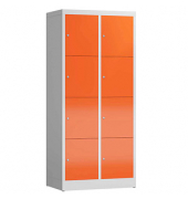 Schließfachschrank ClassiX feuerrot, lichtgrau X-523424, 8 Schließfächer 80,0 x 50,0 x 180,0 cm